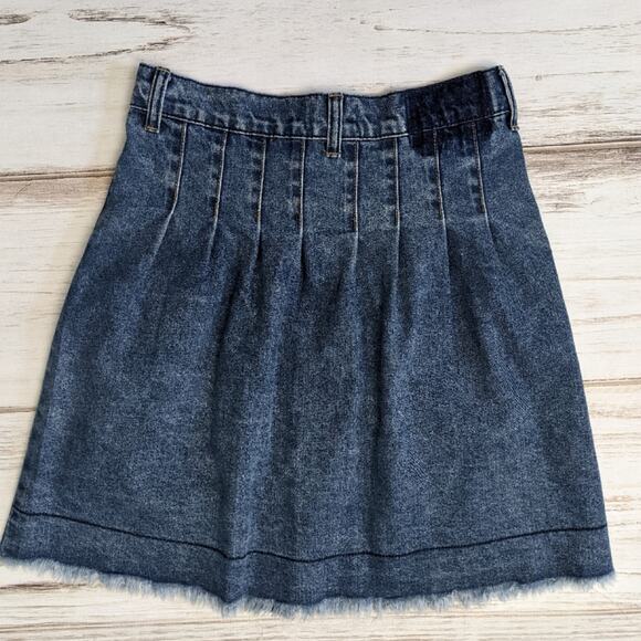 Uniq by Litz Denim A Line Distressed Skirt Small - Picture 2 of 10